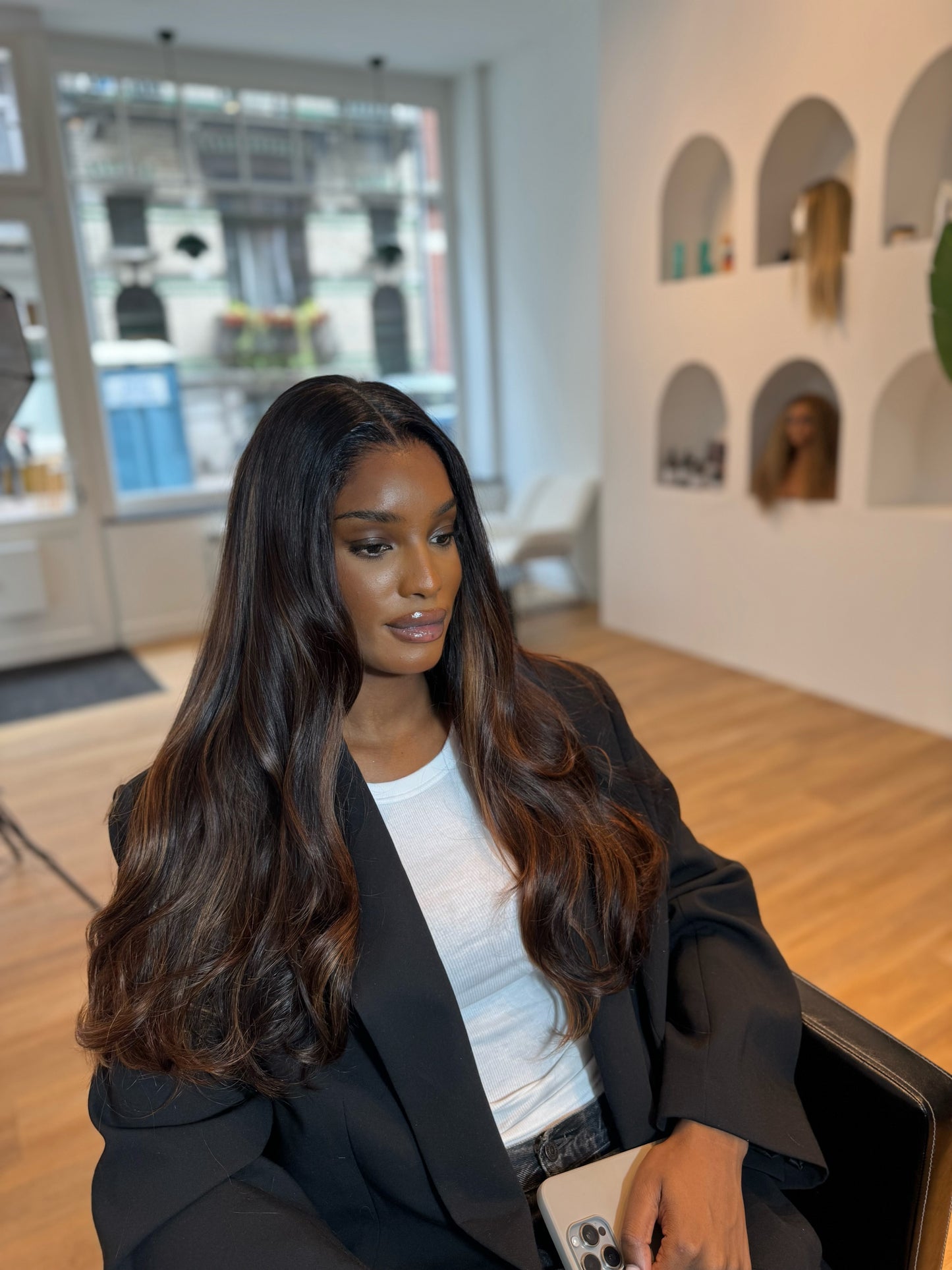 Ash brown closure wig