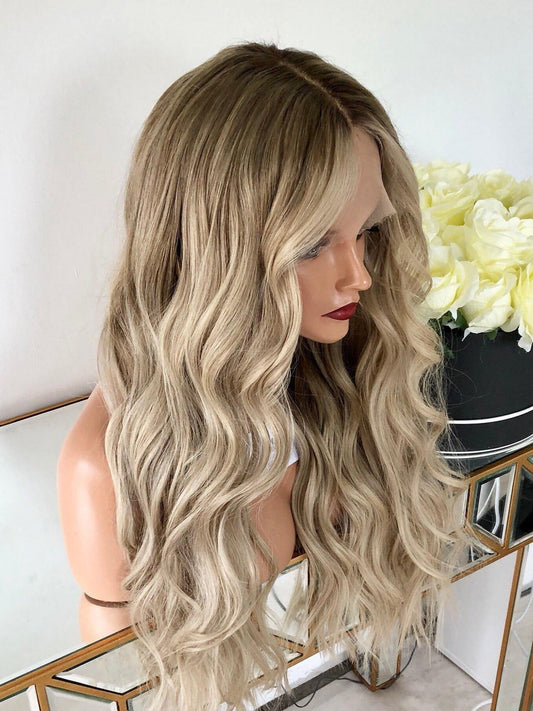 Dirty blonde lace wig