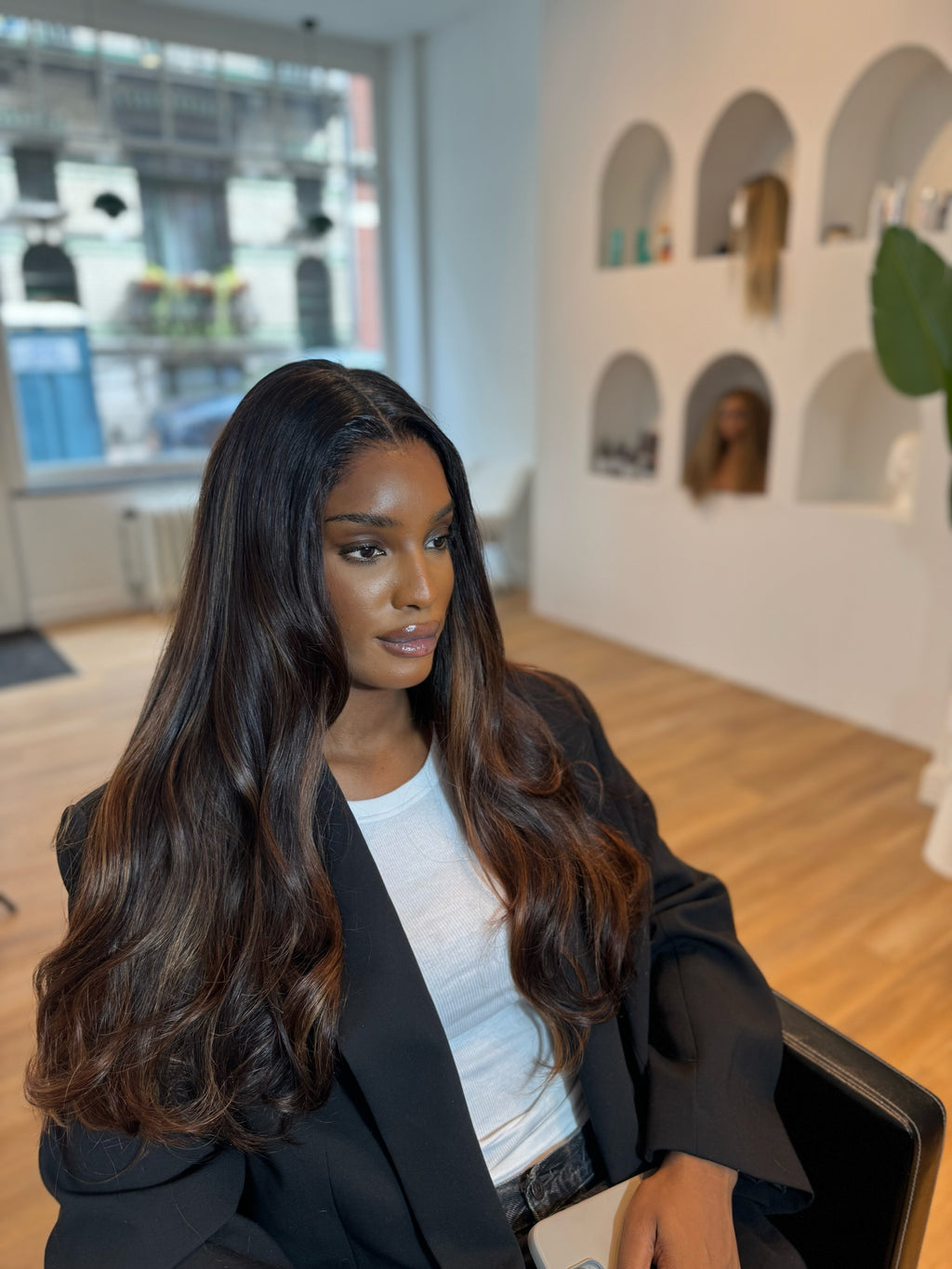 Ash brown closure wig