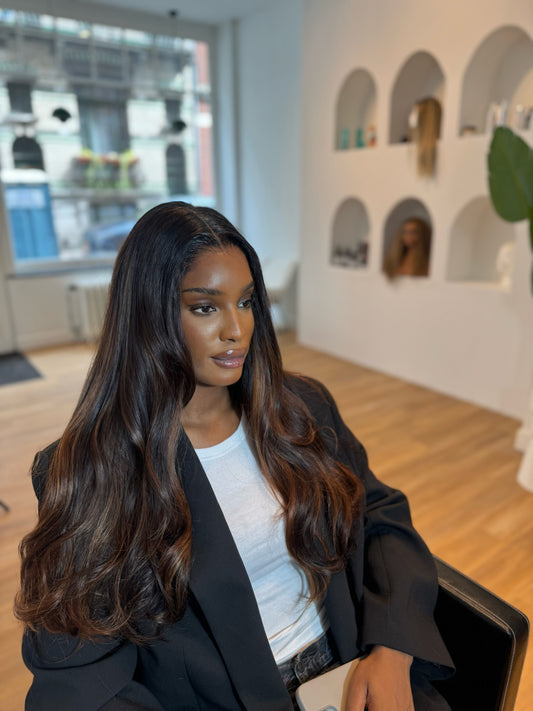 Ash brown closure wig