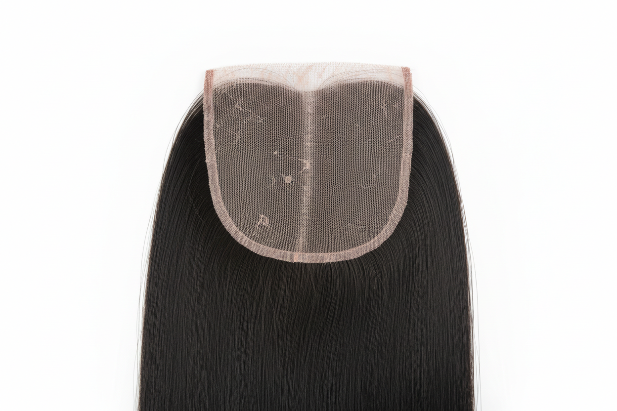 a straight black closure